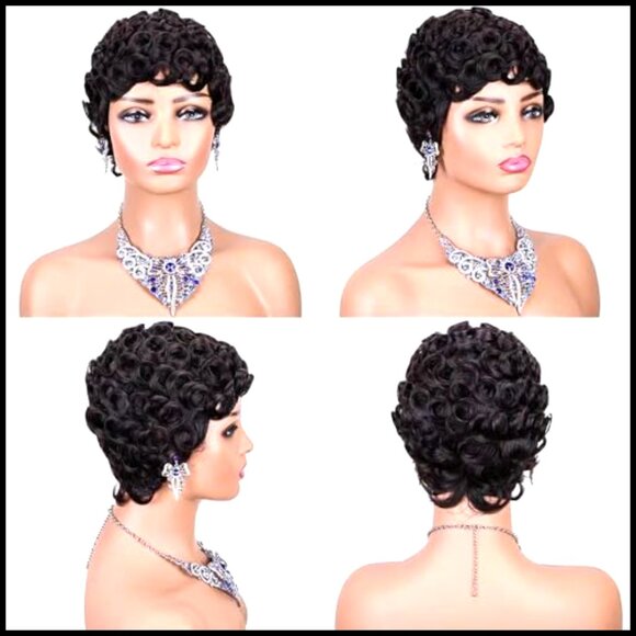 Short Layered Pixie Cut Wig Glueless Curly Human Hair Wear and Go main image 4